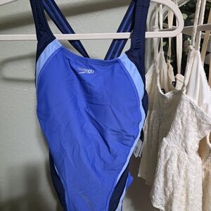 Speedo Navy and Light Blue Swimsuit